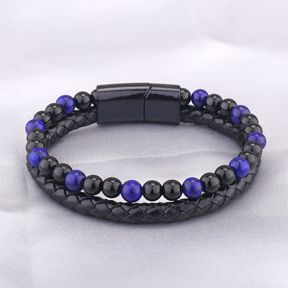 Retro Round Alloy Beaded Bracelets