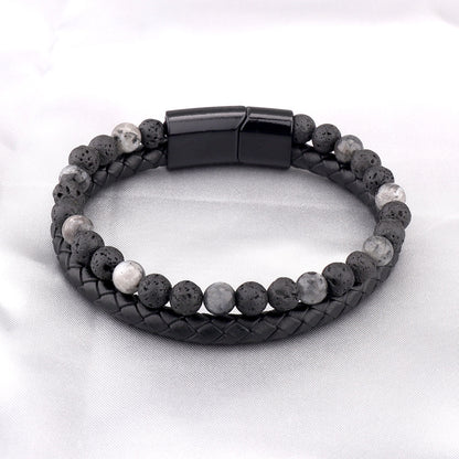 Retro Round Alloy Beaded Bracelets