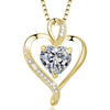 Simple Style Heart Shape Sterling Silver Inlay Zircon Charms Pendant Necklace