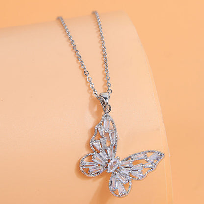 Elegant Modern Style Devil's Eye Flower Copper Zircon Pendant Necklace In Bulk