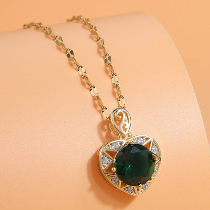 Elegant Modern Style Devil's Eye Flower Copper Zircon Pendant Necklace In Bulk