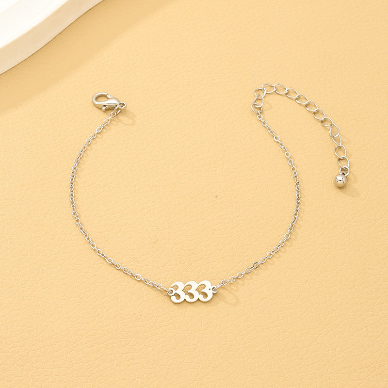 Simple Style Number Alloy Wholesale Bracelets