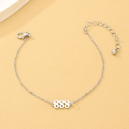 Simple Style Number Alloy Wholesale Bracelets