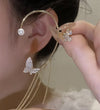 Wholesale Jewelry Simple Style Butterfly Alloy Artificial Gemstones Plating Inlay Ear Clips