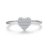 Ig Style Elegant Luxurious Square Heart Shape Sterling Silver Plating Inlay Zircon Rhodium Plated Rings