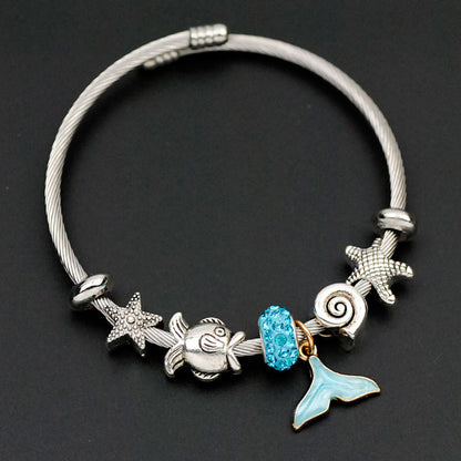 Sweet Cartoon Stainless Steel Alloy Wholesale Bangle