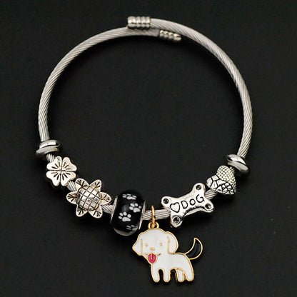 Sweet Cartoon Stainless Steel Alloy Wholesale Bangle