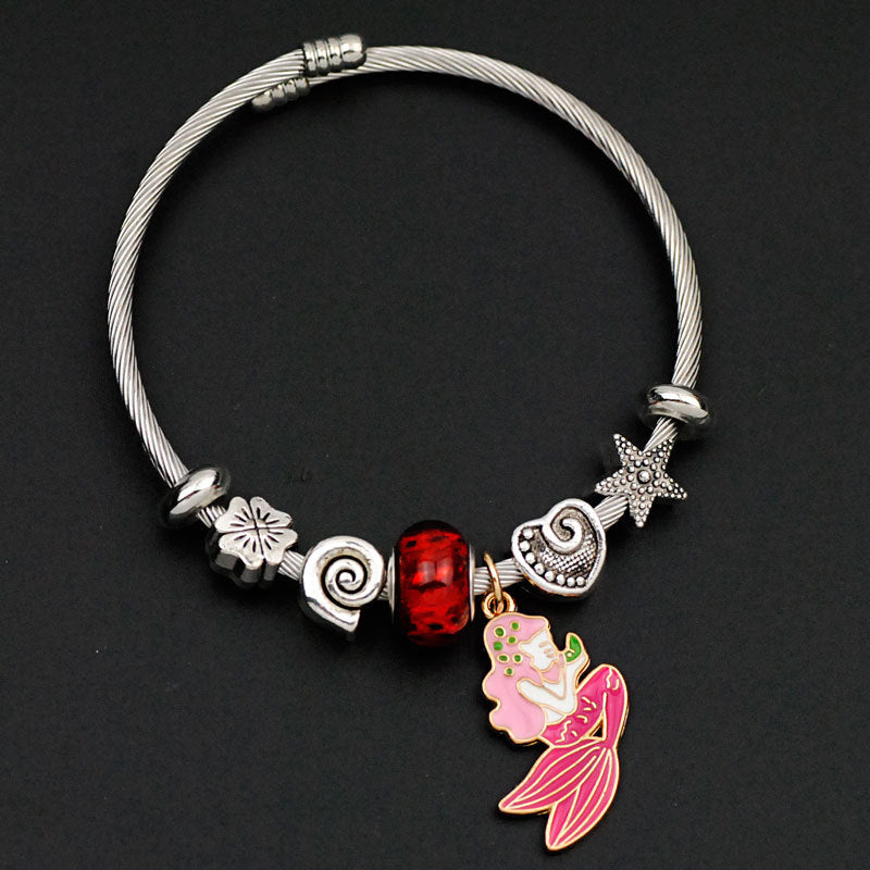 Sweet Cartoon Stainless Steel Alloy Wholesale Bangle