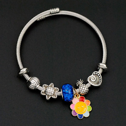 Sweet Cartoon Stainless Steel Alloy Wholesale Bangle