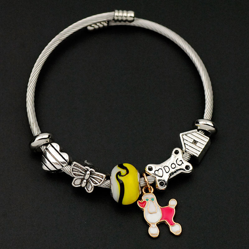 Sweet Cartoon Stainless Steel Alloy Wholesale Bangle