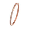 Simple Style Solid Color Titanium Steel Artificial Gemstones Bangle In Bulk