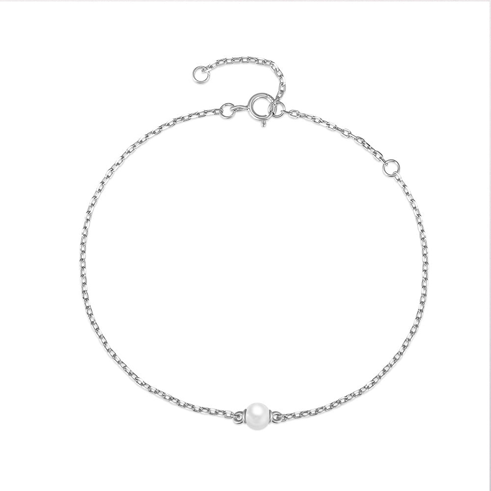 Simple Style Solid Color Sterling Silver Plating Bracelets