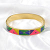 Ig Style Color Block Titanium Steel Stoving Varnish Plating Bangle 1 Piece