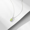 Simple Style Rectangle Sterling Silver Inlay Crystal Pendant Necklace