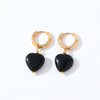 1 Pair Casual Sweet Simple Style Heart Shape Plating Inlay Stainless Steel Zircon Drop Earrings