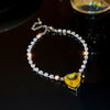 Sweet Colorful Rectangle Copper Inlay Zircon Bracelets
