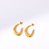 1 Pair Basic Simple Style Commute Geometric Plating Stainless Steel 18k Gold Plated Ear Studs