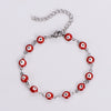 Ethnic Style Devil's Eye Titanium Steel Enamel Bracelets