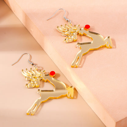 1 Pair Cute Santa Claus Snowman Zinc Alloy Drop Earrings