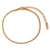 Classic Style Solid Color Stainless Steel Plating 18k Gold Plated Women's Anklet