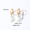 1 Pair Casual Sweet Simple Style Four Leaf Clover Plating Stainless Steel Natural Stone Drop Earrings