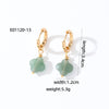 1 Pair Casual Sweet Simple Style Four Leaf Clover Plating Stainless Steel Natural Stone Drop Earrings