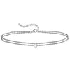 Vacation Heart Shape Stainless Steel Women's Anklet