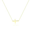 Simple Style Streetwear Cross Sterling Silver Plating Pendant Necklace