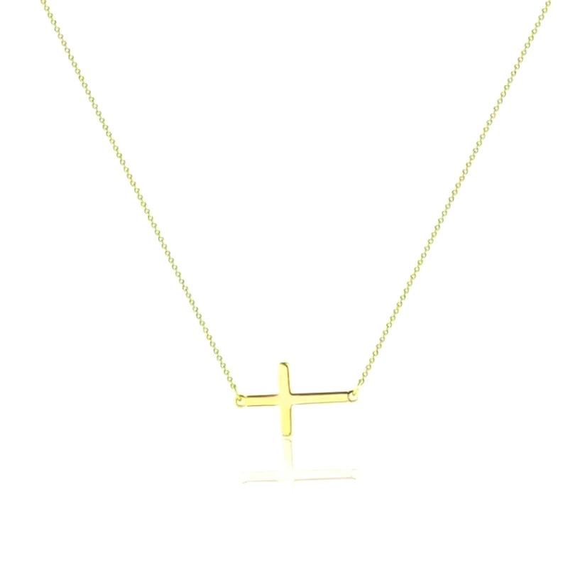 Simple Style Streetwear Cross Sterling Silver Plating Pendant Necklace