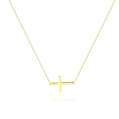 Simple Style Streetwear Cross Sterling Silver Plating Pendant Necklace