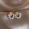 1 Pair Simple Style Round Inlay Alloy Zircon Ear Studs