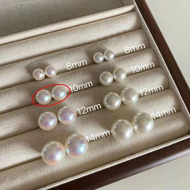 Fashion Round Artificial Pearl Women's Ear Studs 1 Pair