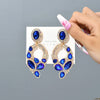 Retro Lady Water Droplets Rhinestone Tassel Inlay Artificial Gemstones Women's Drop Earrings