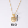 Casual Cute Simple Style Little Bear Copper Zircon Pendant Necklace In Bulk