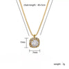 Simple Style Commute Round Copper White Gold Plated Gold Plated Zircon Pendant Necklace In Bulk