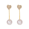 1 Pair Modern Style Geometric Plating Imitation Pearl Drop Earrings Ear Studs