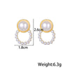 1 Pair Modern Style Geometric Plating Imitation Pearl Drop Earrings Ear Studs