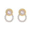 1 Pair Modern Style Geometric Plating Imitation Pearl Drop Earrings Ear Studs