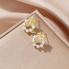 1 Pair Modern Style Geometric Plating Imitation Pearl Drop Earrings Ear Studs