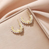 1 Pair Modern Style Geometric Plating Imitation Pearl Drop Earrings Ear Studs