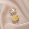 1 Pair Modern Style Geometric Plating Imitation Pearl Drop Earrings Ear Studs