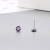 1 Pair Simple Style Round Inlay Sterling Silver Zircon Ear Studs