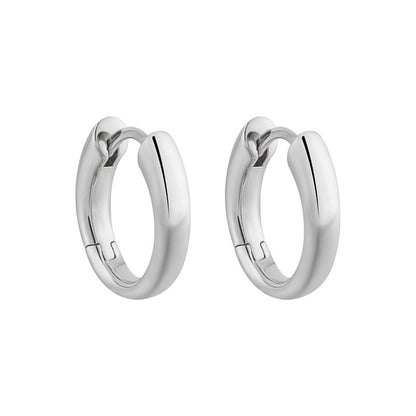 1 Pair Simple Style Round Plating Sterling Silver 18k Gold Plated Earrings