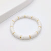 Ig Style Round Solid Color 18k Gold Plated Soft Clay Copper Wholesale Bracelets