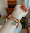 Fashion Pumpkin Jade Beaded Knitting Bracelets 1 Piece