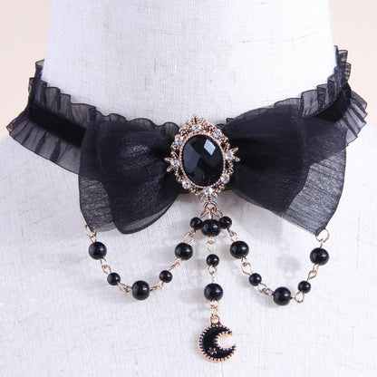 Modern Style Streetwear Bow Knot Alloy Lace Women's Choker