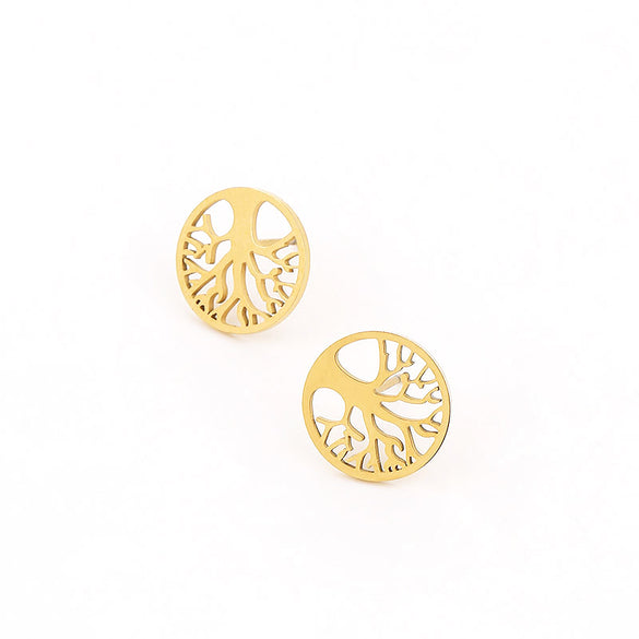 Wholesale Jewelry Lady Tree Artificial Pearl Titanium Steel Beaded Rings Earrings Necklace