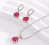 Lady Simple Style Classic Style Round Copper Plating Inlay Zircon Earrings Necklace