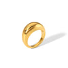 Solid Color Irregular Stainless Steel Polishing Plating Chunky 18k Gold Plated Open Rings Rings