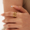 Ig Style Solid Color Stainless Steel Plating 18k Gold Plated Open Rings